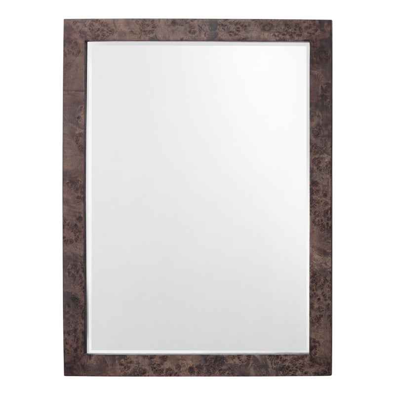 J&D Designs Co Chandler Rectangle Wood Mirror in Charcoal