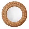 J&D Designs Co Strand Wood Beaded Round Mirror in Natural