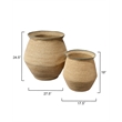 J&D Designs Co Cobra Seagrass Basket Set Natural Jute
