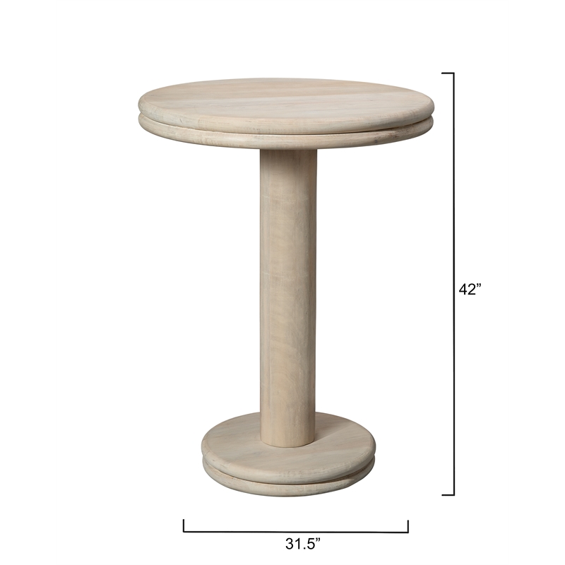 J&D Designs Bourbon Mango Wood Bar Table