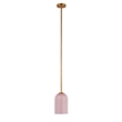 J&D Designs Co Holt 1-Light Glass Pendant Pink