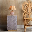 J&D Designs Co Garland Floral Accent Side Table Lavender