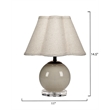 J&D Designs Dottie Blown Glass Table Lamp with Linen Shade Taupe