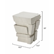 J&D Designs Co Brick Fiberglass Indoor/Outdoor Side Table Cream