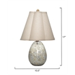 J&D Designs Capsule Mother of Pearl Table Lamp with Linen Shade