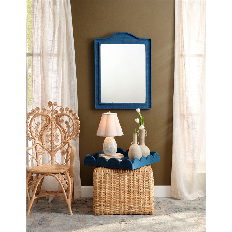 J&D Designs Capsule Mother of Pearl Table Lamp with Linen Shade