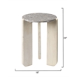 J&D Designs Quarry Wood and Terrazzo Stone Side Table