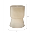 J&D Designs Co Huntington Garden Glass Stool in Cream