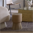 J&D Designs Co Huntington Garden Glass Stool in Taupe