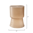 J&D Designs Co Huntington Garden Glass Stool in Taupe