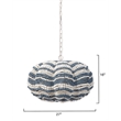 J&D Designs Co Clamshell Chandelier in Blue and White in Small