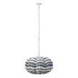 J&D Designs Co Clamshell Chandelier in Blue and White in Small