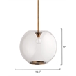 J&D Designs Co Helium Pendant in Clear