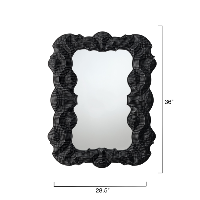 J&D Designs Co Baroque Mirror in Black