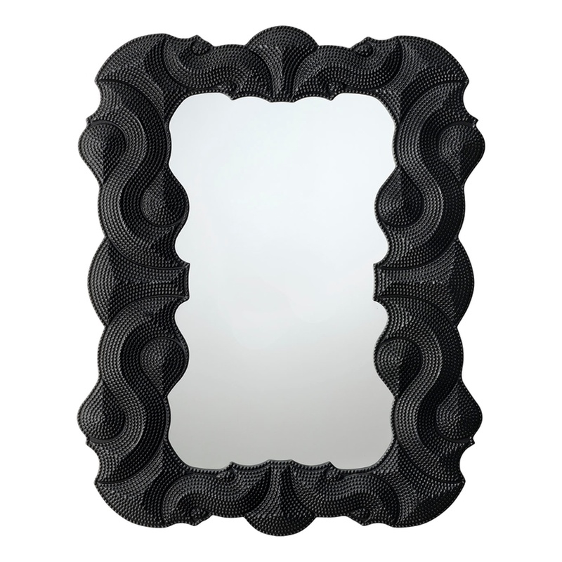 J&D Designs Co Baroque Mirror in Black