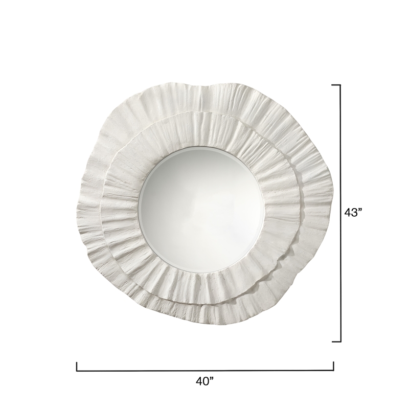 J&D Designs Co Millstone Mirror in White