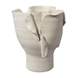 J&D Designs Co Torn Wide Vessel in White