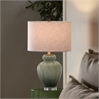 J&D Designs Co Agnes Table Lamp in Celadon Glass