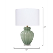 J&D Designs Co Agnes Table Lamp in Celadon Glass