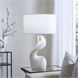 J&D Designs Co Cobra Table Lamp in White