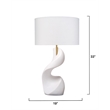 J&D Designs Co Cobra Table Lamp in White
