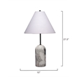 J&D Designs Co Holt Table Lamp in Travertine Stone in Gray