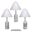 J&D Designs Co Holt Table Lamp in Travertine Stone in Gray