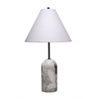 J&D Designs Co Holt Table Lamp in Travertine Stone in Gray