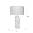 J&D Designs Co Sweetwood Table Lamp in White