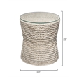 J&D Designs Grain Side Table in Small in Natural