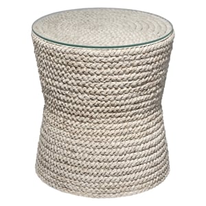 J&D Designs Grain Side Table in Small in Natural