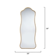 J&D Designs Aurora Floor Mirror in Antique Brass
