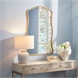 J&D Designs Aurora Wall Mirror in Antique Brass