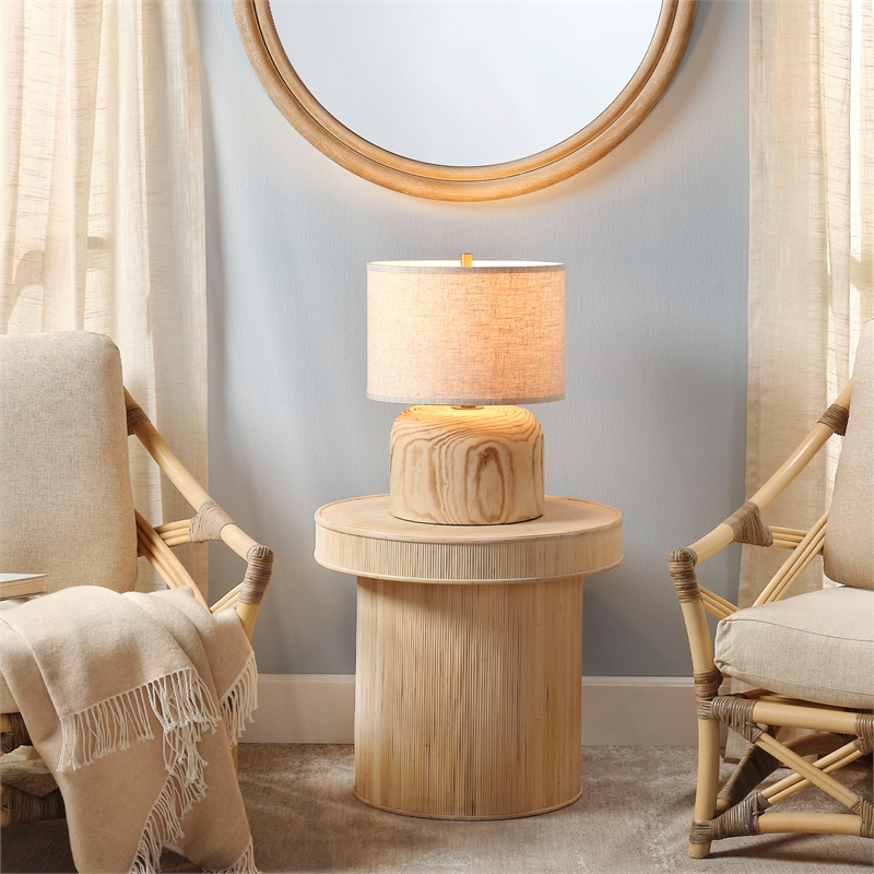 J&D Designs Timber Table Lamp in Natural