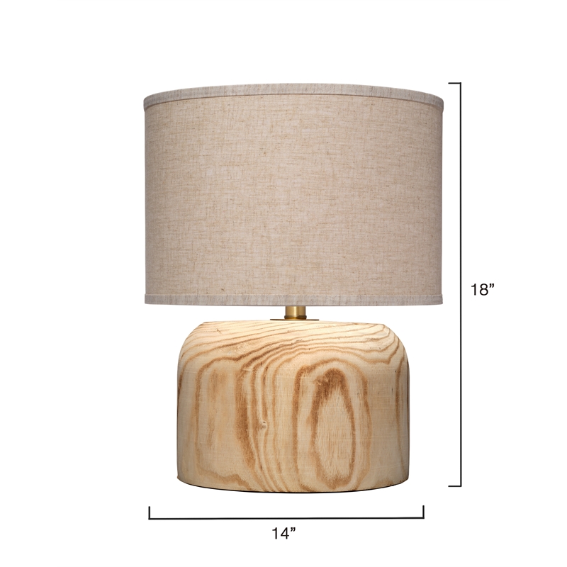 J&D Designs Timber Table Lamp in Natural