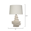 J&D Designs Co Dune Table Lamp in Off white