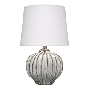J&D Designs Reef  Ceramic Table Lamp in Gray