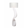 J&D Designs Co Cobra Floor Lamp in White Rice Stone