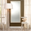 J&D Designs Co Abacus Mango Wood 1-Light Floor Lamp with Polyester Linen Shade
