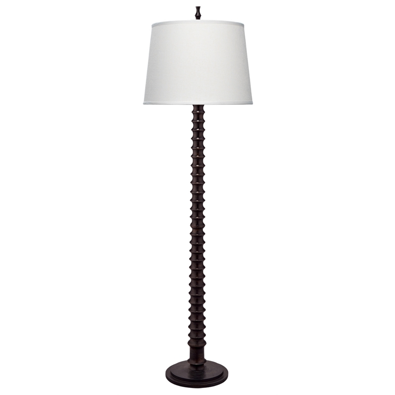 J&D Designs Co Revolution Wood 1-Light Floor Lamp in Black