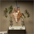 J&D Designs Co Imperial 1-Light Glass and Metal Pendant