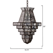 J&D Designs Co Imperial 1-Light Glass and Metal Pendant