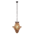 J&D Designs Co Imperial 1-Light Glass and Metal Pendant