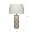 J&D Designs Co Harlequin Ceramic Table Lamp with Linen Shade in Green