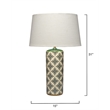 J&D Designs Co Orbital Ceramic Table Lamp with Linen Shade in Blue