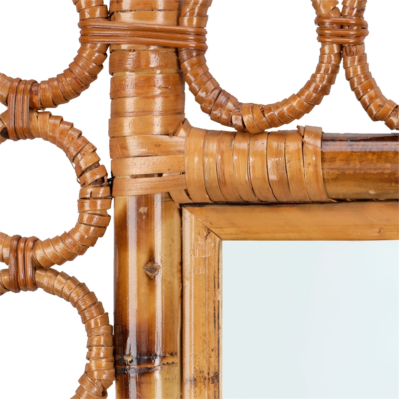 J&D Designs Co Marche Mirror in Natural Bamboo in Natural