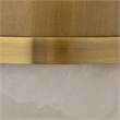 J&D Designs Co Remedy Alabaster 2-Light Wall Sconce in Antique Brass