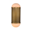 J&D Designs Co Remedy Alabaster 2-Light Wall Sconce in Antique Brass