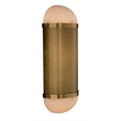 J&D Designs Co Remedy Alabaster 2-Light Wall Sconce in Antique Brass