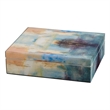 J&D Designs Co Colorwash Decorative Lacquered Paper Box in Blue